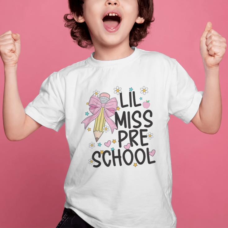 Preschool Little Miss Back To School Girls Kids Preschool Graphic Kid T-Shirt