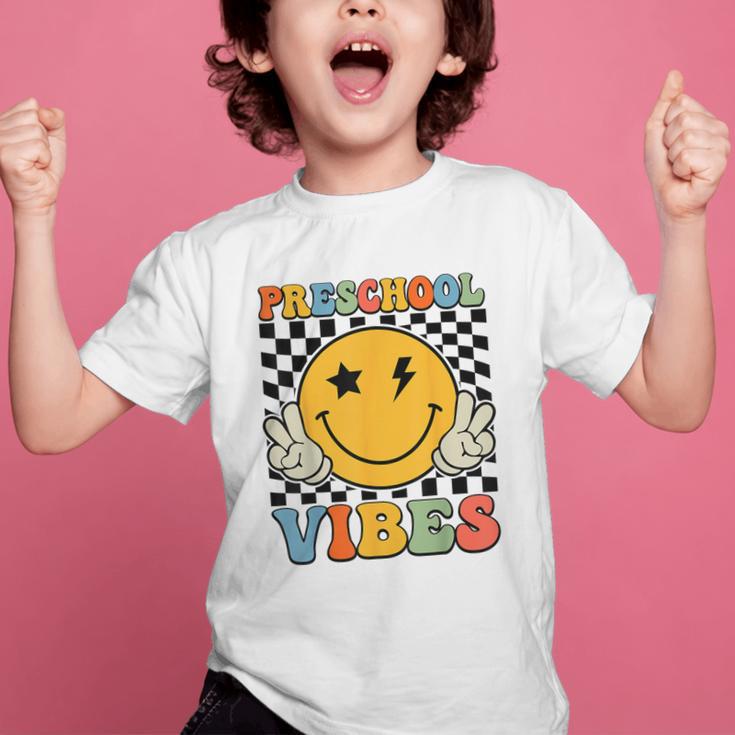 Preschool Vibes Retro Groovy Back To School Pre-K Graphic Kid T-Shirt Preschool Vibes Retro Groovy Back To School Pre-K Graphic Kid T-Shirt