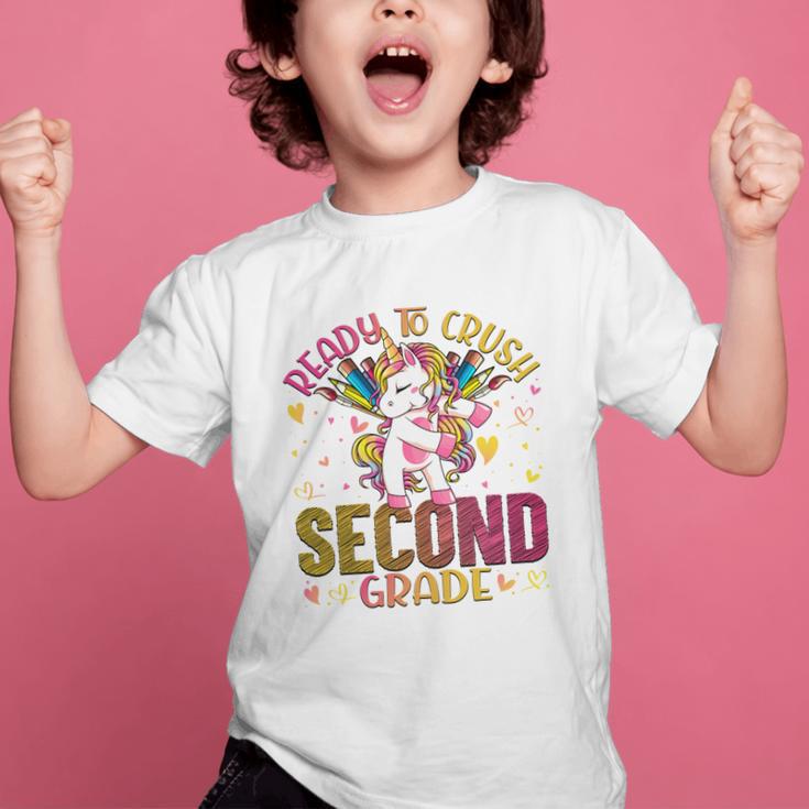 Ready To Crush Second 2nd Grade Back To School Unicorn Kids Performance Graphic Kid T-Shirt Ready To Crush Second 2nd Grade Back To School Unicorn Kids Performance Graphic Kid T-Shirt