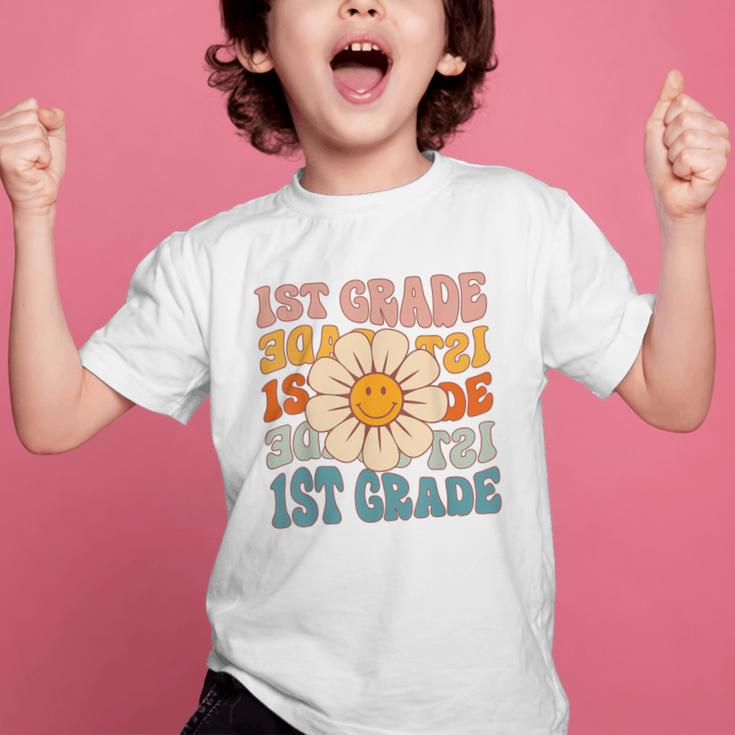 Retro 1st Grade Daisy Colorful Back To School First Grade Graphic Kid T-Shirt Retro 1st Grade Daisy Colorful Back To School First Grade Graphic Kid T-Shirt