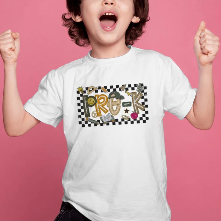 Retro Checkered Back To School Pre K Dude Cute Kid Preschool Graphic Kid T-Shirt Retro Checkered Back To School Pre K Dude Cute Kid Preschool Graphic Kid T-Shirt