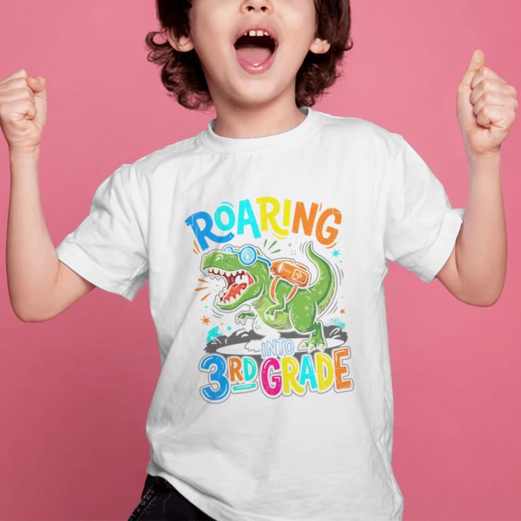 Roaring Into 3rd Grade Back To School Dinosaurus T-Rex Premium Tri-Blend Graphic Kid T-Shirt Roaring Into 3rd Grade Back To School Dinosaurus T-Rex Premium Tri-Blend Graphic Kid T-Shirt