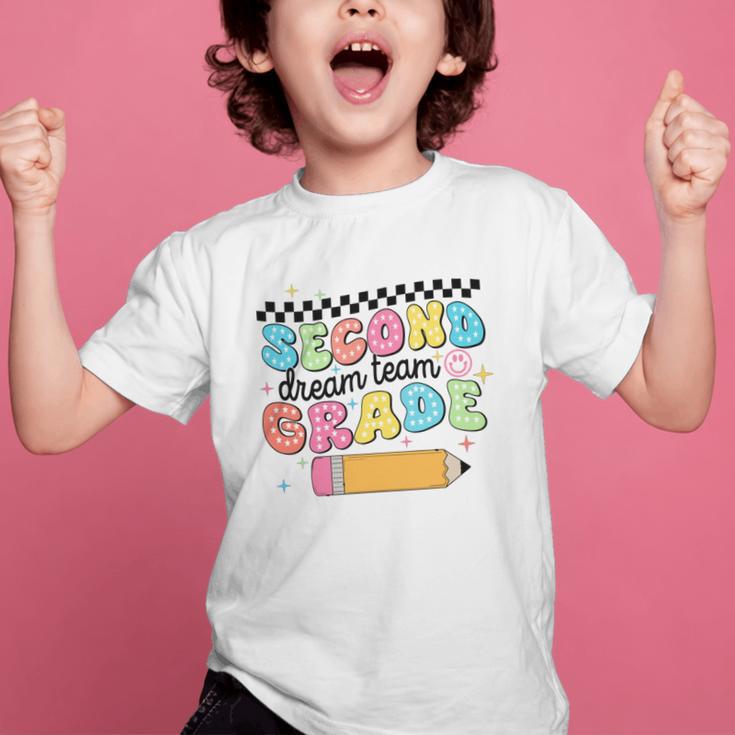 Second Grade Dream Team Back To School First Day Of School Performance Graphic Kid T-Shirt Second Grade Dream Team Back To School First Day Of School Performance Graphic Kid T-Shirt