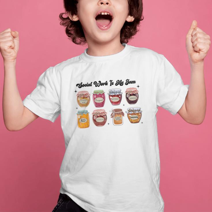 Social Work Is My Jam Back To School School Social Worker Graphic Kid T-Shirt Social Work Is My Jam Back To School School Social Worker Graphic Kid T-Shirt