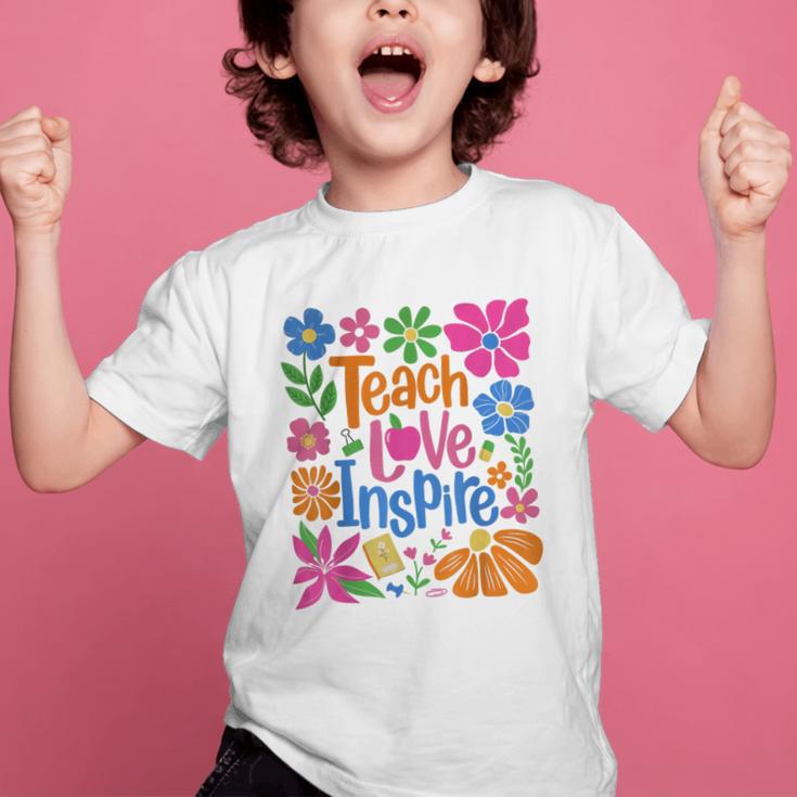 Teach Love Inspire Back To School Graphic Kid T-Shirt Teach Love Inspire Back To School Graphic Kid T-Shirt