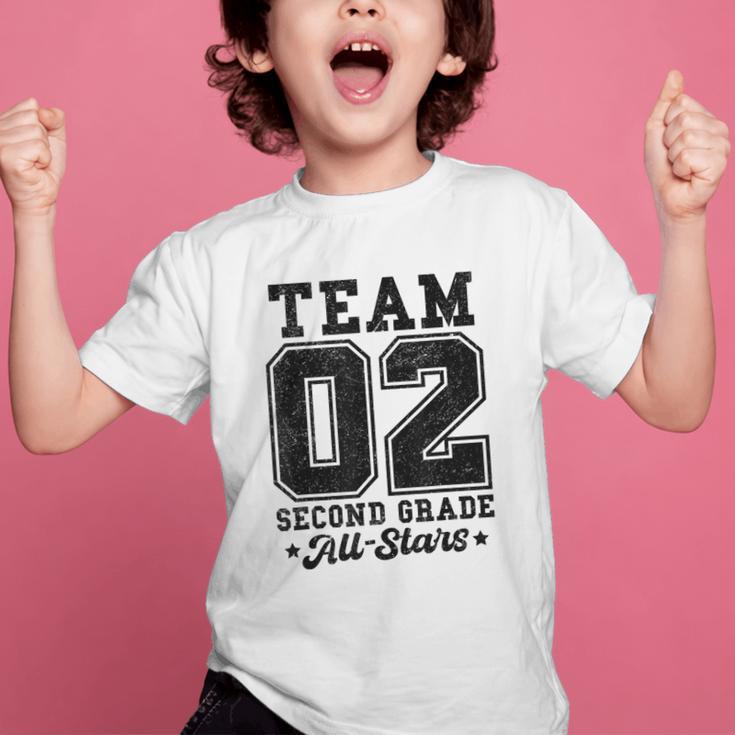 Team 2nd Grade All-Stars Back To School Sports Jersey Graphic Kid T-Shirt