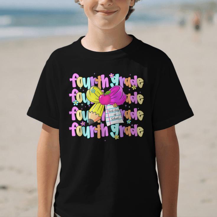 4th Grade For Girls Back To School First Day Fourth Grade Graphic Kid T-Shirt