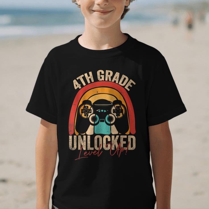 4th Grade Unlocked Level Up Gamer Back To School Fourth Graphic Kid T-Shirt 4th Grade Unlocked Level Up Gamer Back To School Fourth Graphic Kid T-Shirt