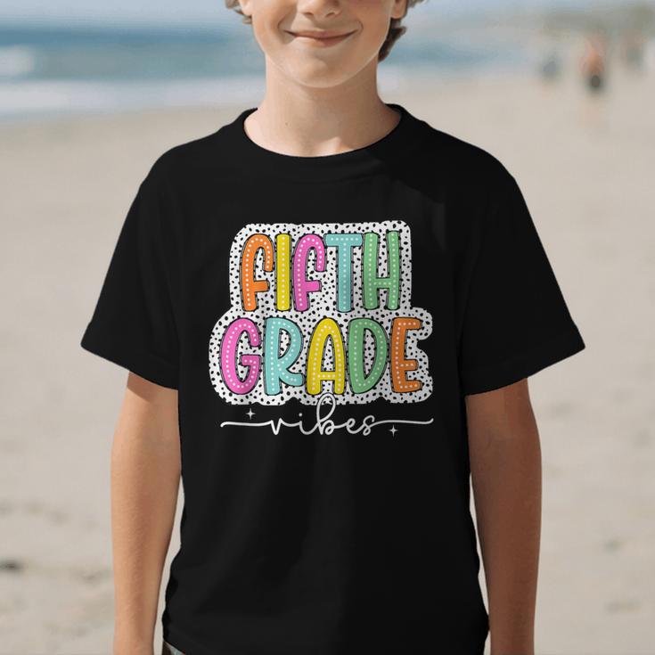 5th Fifth Grade Vibes Back To School Dalmatian Dots Graphic Kid T-Shirt 5th Fifth Grade Vibes Back To School Dalmatian Dots Graphic Kid T-Shirt