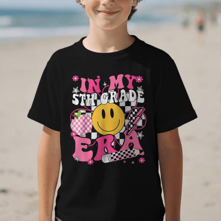 In My 5th Grade Era First Day Of School Back To School Retro Graphic Kid T-Shirt