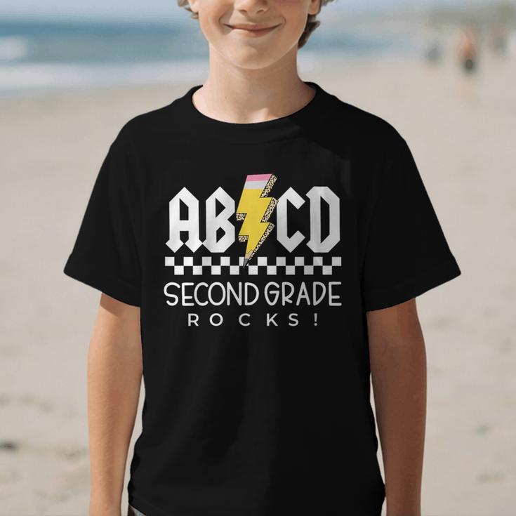 ABCD Second Grade Rocks First Day Of School Back To School Graphic Kid T-Shirt ABCD Second Grade Rocks First Day Of School Back To School Graphic Kid T-Shirt