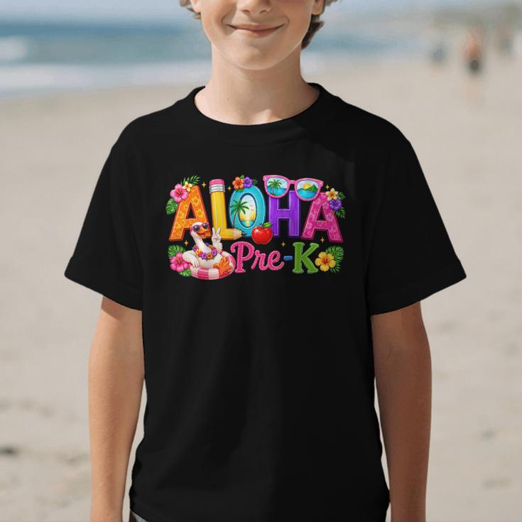 Aloha Pre-K Tropical Floral Beach Silly Goose Back To School Graphic Kid T-Shirt Aloha Pre-K Tropical Floral Beach Silly Goose Back To School Graphic Kid T-Shirt