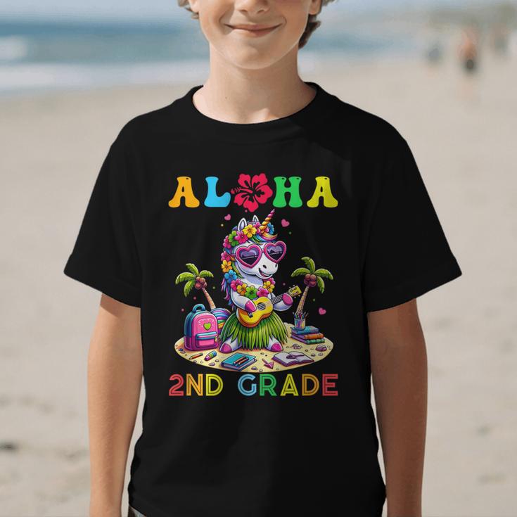 Aloha Second Grade Unicorn Hawaii Back To School Kids Girl Graphic Kid T-Shirt Aloha Second Grade Unicorn Hawaii Back To School Kids Girl Graphic Kid T-Shirt