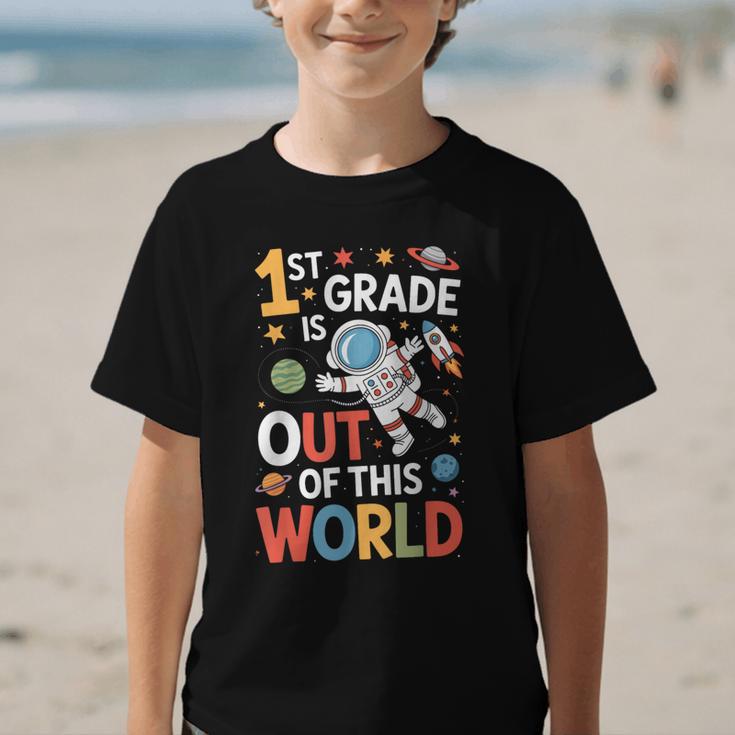 Back To School 1st Grade Is Out Of This World Graphic Kid T-Shirt