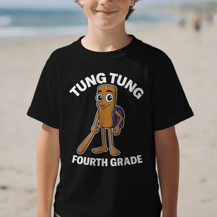 Back To School 4th Grade Italian Brainrot Tung Tung Sahur Graphic Kid T-Shirt Back To School 4th Grade Italian Brainrot Tung Tung Sahur Graphic Kid T-Shirt