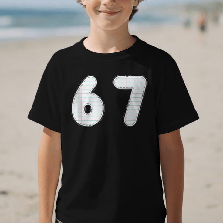 Back To School 67 Notebook Number For Class Year Graphic Kid T-Shirt