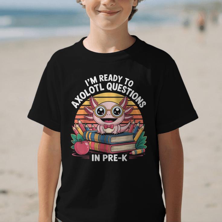 Back To School Axolotl Design For Pre-K Students Graphic Kid T-Shirt