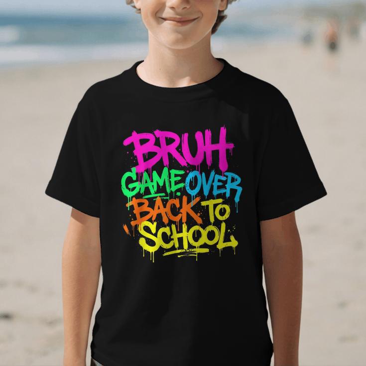 Back To School Bruh Game Over Gaming Boys Graphic Kid T-Shirt Back To School Bruh Game Over Gaming Boys Graphic Kid T-Shirt