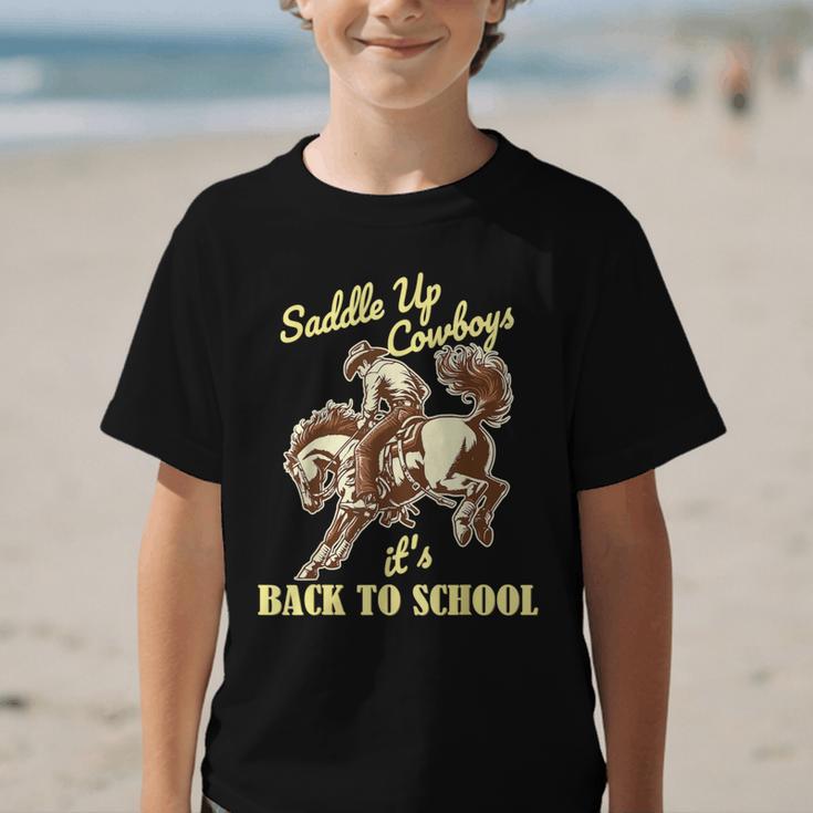 Back To School Cowboy Rodeo Country Western Saddle Up Boys Graphic Kid T-Shirt