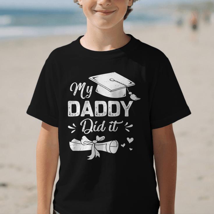 Back To School My Daddy Did It Graduation Proud Dad Graduated Small Graphic Kid T-Shirt Back To School My Daddy Did It Graduation Proud Dad Graduated Small Graphic Kid T-Shirt