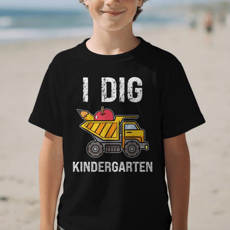Back To School I Dig Kindergarten Dumping Truck Boys Girls Graphic Kid T-Shirt Back To School I Dig Kindergarten Dumping Truck Boys Girls Graphic Kid T-Shirt