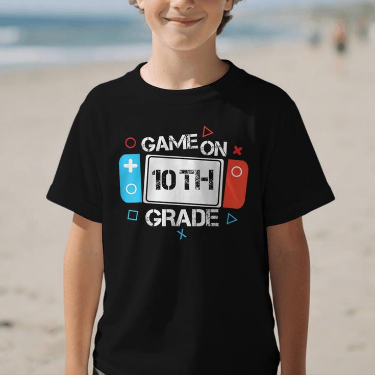 Back To School Game On 10th Grade Gamer Kids Boys Girl Graphic Kid T-Shirt Back To School Game On 10th Grade Gamer Kids Boys Girl Graphic Kid T-Shirt