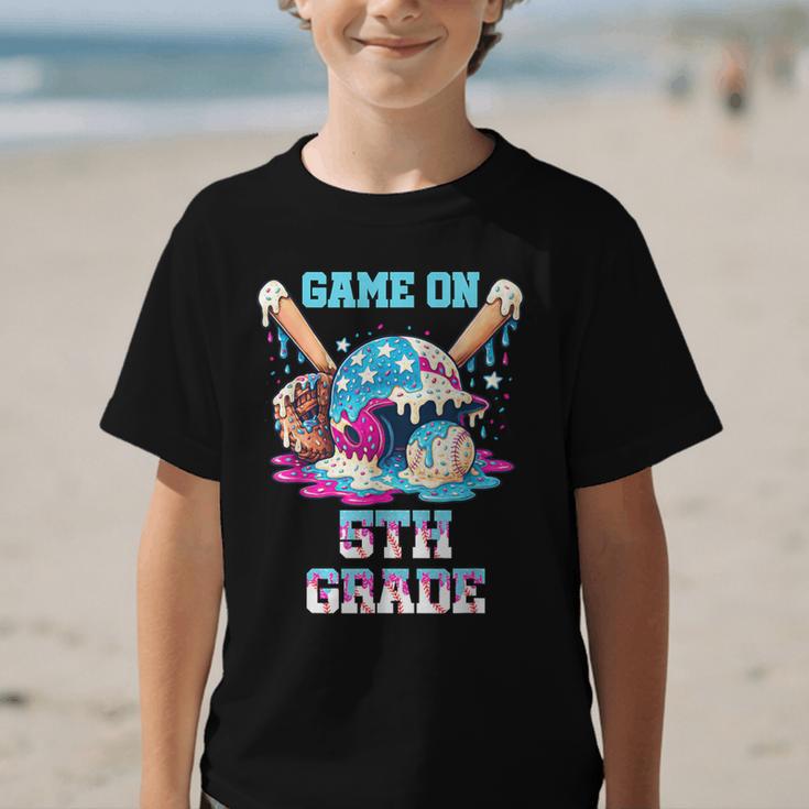 Back To School Game On Fifth Grade Baseball First Day Boys Graphic Kid T-Shirt Back To School Game On Fifth Grade Baseball First Day Boys Graphic Kid T-Shirt
