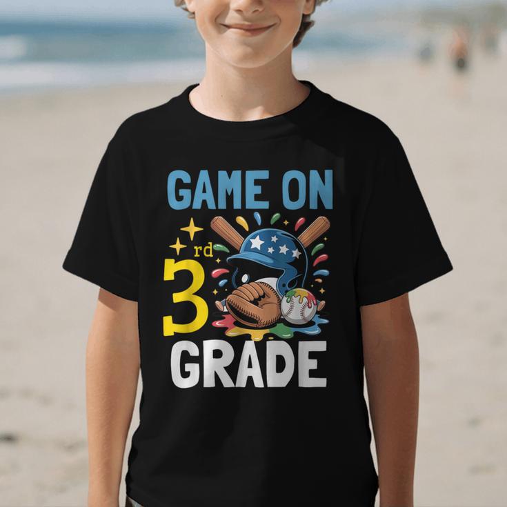 Back To School Game On Third Grade Baseball First Day Boys Graphic Kid T-Shirt Back To School Game On Third Grade Baseball First Day Boys Graphic Kid T-Shirt