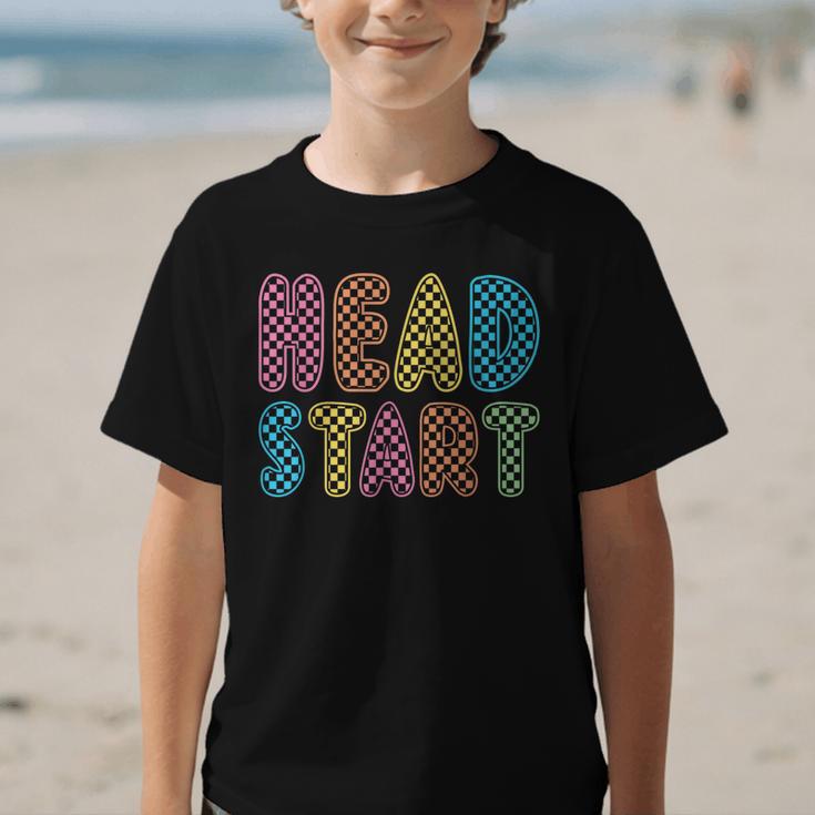 Back To School Head Start First Day Men Women Kid Checkered Graphic Kid T-Shirt Back To School Head Start First Day Men Women Kid Checkered Graphic Kid T-Shirt
