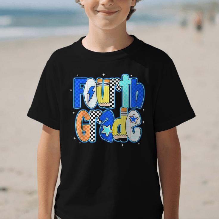 Back To School Hello Fourth Grade Team 4th Grade Boy Girl Graphic Kid T-Shirt