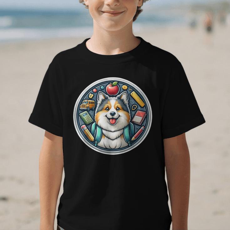 Back To School Icelandic Sheepdog Dog Boy Girls Student Kids Graphic Kid T-Shirt