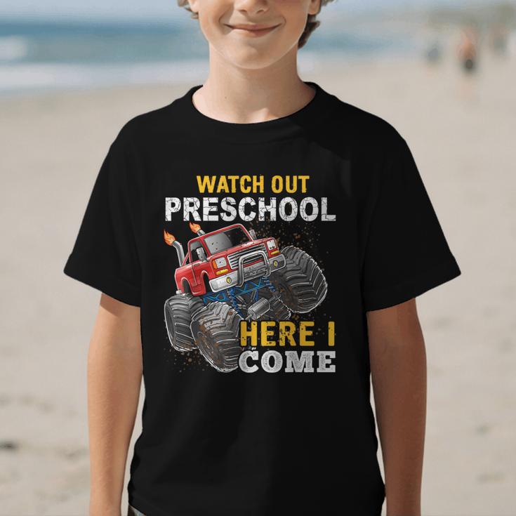 Back To School Preschool Here I Come For Boy Kids Truck Graphic Kid T-Shirt Back To School Preschool Here I Come For Boy Kids Truck Graphic Kid T-Shirt