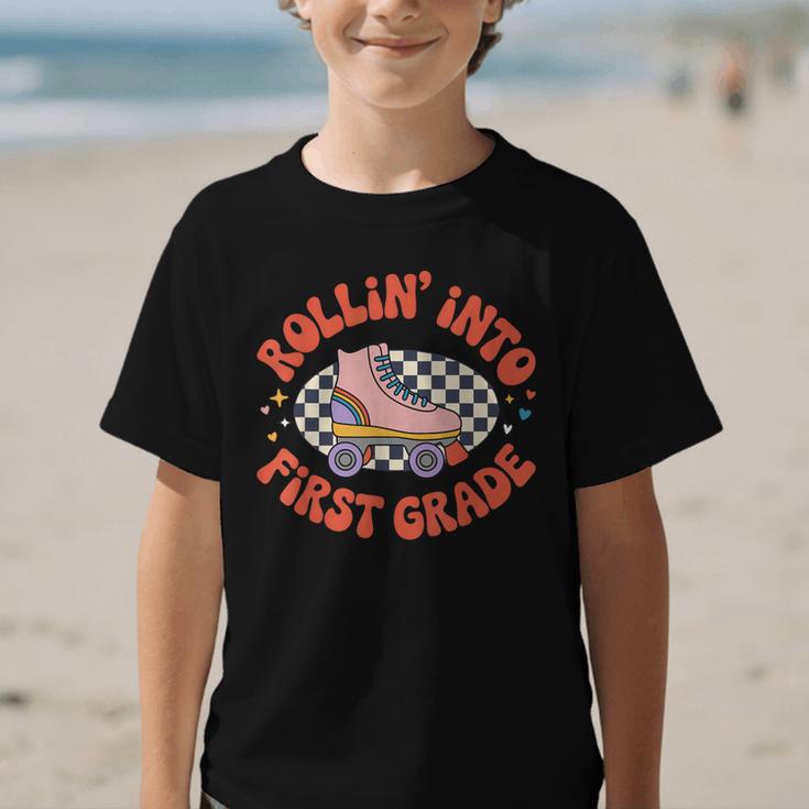 Back To School Rollin Into First Grade Girls Graphic Kid T-Shirt Back To School Rollin Into First Grade Girls Graphic Kid T-Shirt