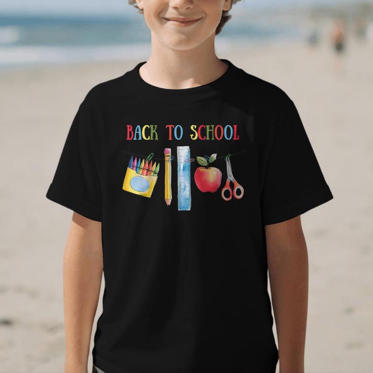 Back To School Shirt Apple Crayons Pencil Ruler Cute Graphic Graphic Kid T-Shirt Back To School Shirt Apple Crayons Pencil Ruler Cute Graphic Graphic Kid T-Shirt