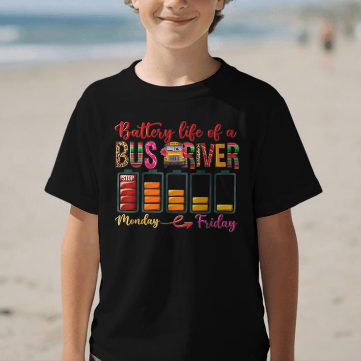 Battery Life Of A Bus Driver First Day Back To School Graphic Kid T-Shirt Battery Life Of A Bus Driver First Day Back To School Graphic Kid T-Shirt