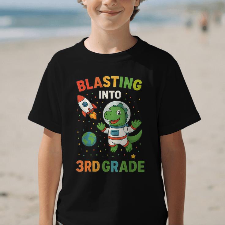 Blasting Into 3rd Grade Dinosaur Astronaut Back To School Graphic Kid T-Shirt Blasting Into 3rd Grade Dinosaur Astronaut Back To School Graphic Kid T-Shirt