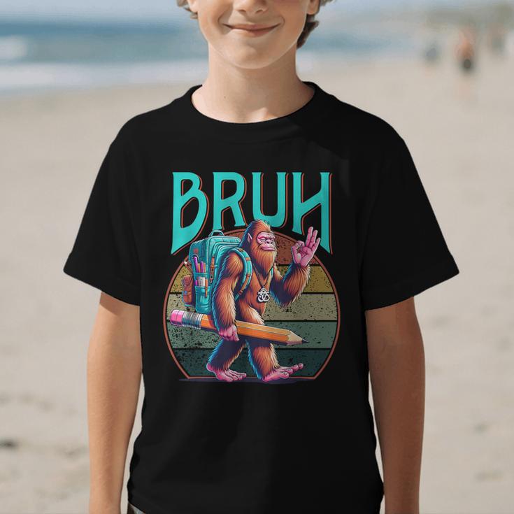 Boys Modern Bruh Big Foot Back To School Graphic Graphic Kid T-Shirt Boys Modern Bruh Big Foot Back To School Graphic Graphic Kid T-Shirt