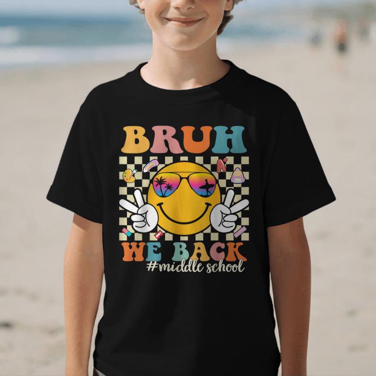 Bruh We Back Middle School Retro Back To School Boys Girls Graphic Kid T-Shirt Bruh We Back Middle School Retro Back To School Boys Girls Graphic Kid T-Shirt