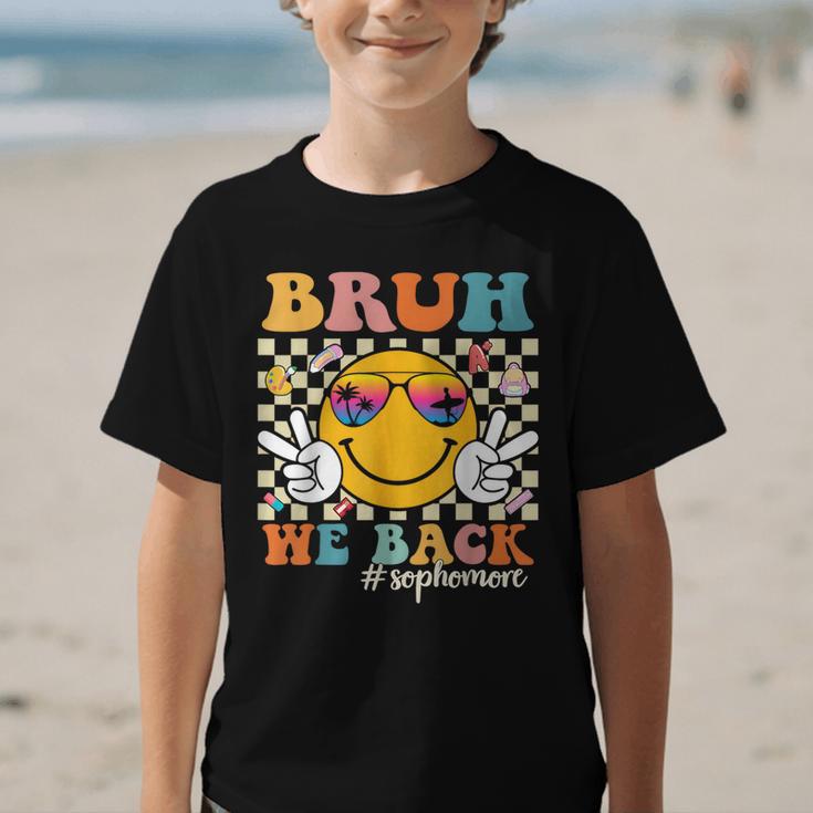 Bruh We Back Sophomore Retro Back To School Boys Girls Kids Graphic Kid T-Shirt Bruh We Back Sophomore Retro Back To School Boys Girls Kids Graphic Kid T-Shirt