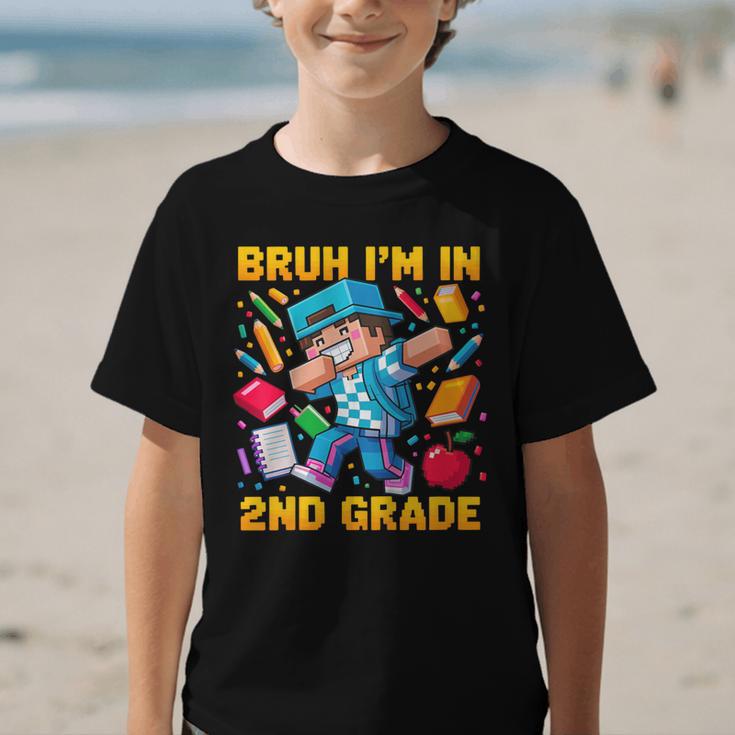 Bruh I'm In 2nd Grade Dabbing Boys Kids Gamer Back To School Graphic Kid T-Shirt