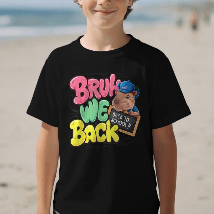Bruh Wir UnterstüTzen Den Ersten Schulday Back To School Capybara Graphic Kid T-Shirt Bruh Wir UnterstüTzen Den Ersten Schulday Back To School Capybara Graphic Kid T-Shirt