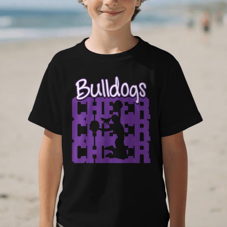 Bulldogs Cheer Back To School Cheerleading Spirit P Graphic Kid T-Shirt