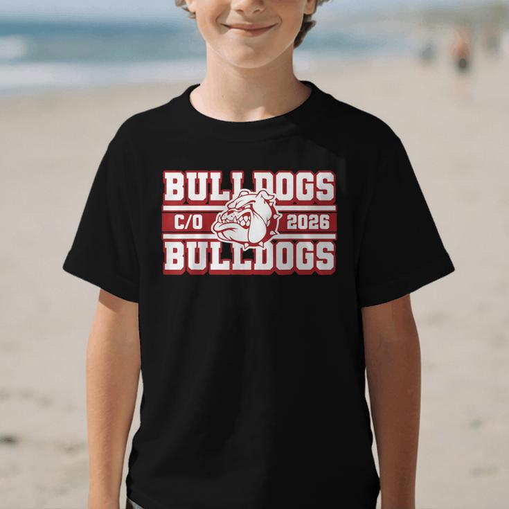 Bulldogs Class Of 2026 Back To School Senior Spirit M Graphic Kid T-Shirt