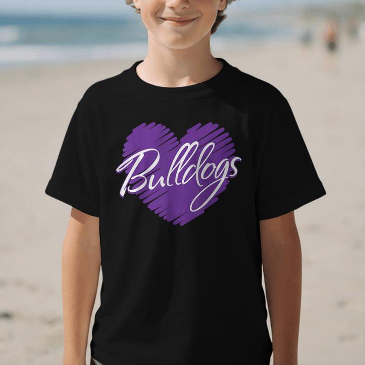 Bulldogs Heart Back To School Spirit P Graphic Kid T-Shirt Bulldogs Heart Back To School Spirit P Graphic Kid T-Shirt