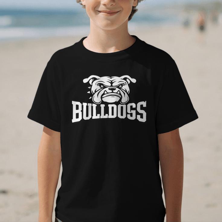 Bulldogs Mascot Back To School Team Spirit Graphic Kid T-Shirt
