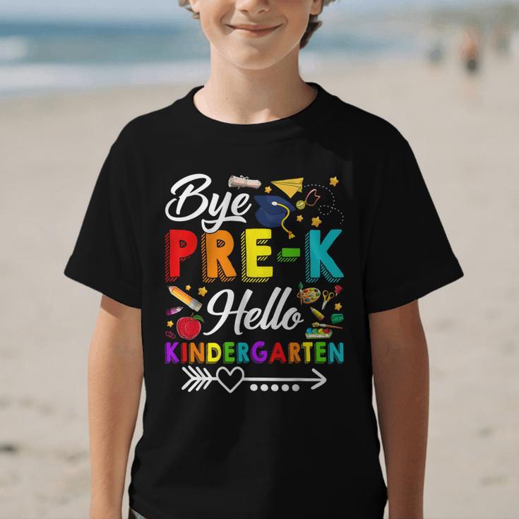 Bye Pre-K Hello Kindergarten Students Pupils Back To School Graphic Kid T-Shirt Bye Pre-K Hello Kindergarten Students Pupils Back To School Graphic Kid T-Shirt