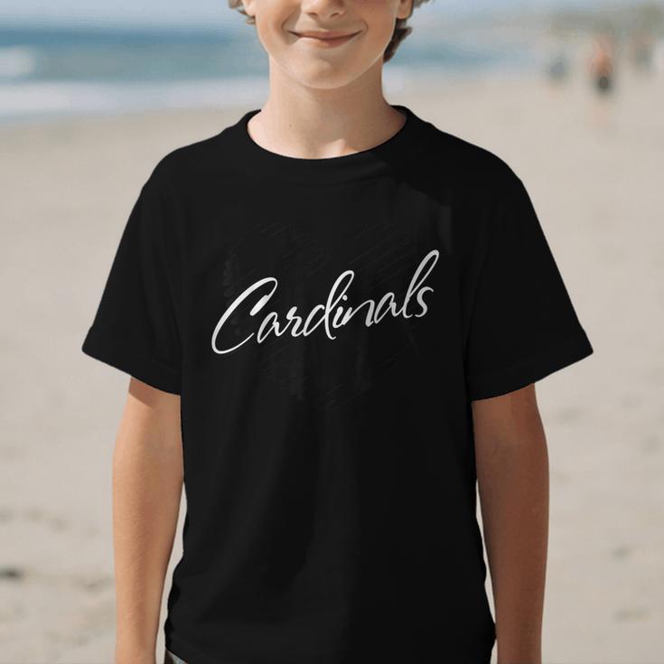 Cardinals Heart Back To School Spirit Graphic Kid T-Shirt Cardinals Heart Back To School Spirit Graphic Kid T-Shirt
