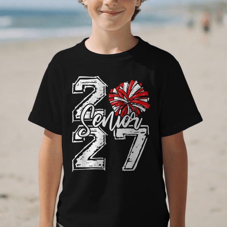 Class Of 2027 Cheer Red Senior 2027 Back To School Graphic Kid T-Shirt Class Of 2027 Cheer Red Senior 2027 Back To School Graphic Kid T-Shirt