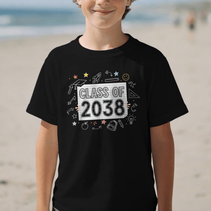 Class Of 2038 Grow Wiith Me School Back To School First Day Graphic Kid T-Shirt