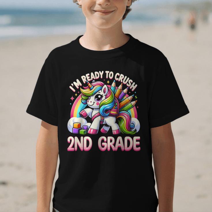 Crush 2nd Grade Girls Back To School Unicorn First Day Cute Graphic Kid T-Shirt Crush 2nd Grade Girls Back To School Unicorn First Day Cute Graphic Kid T-Shirt